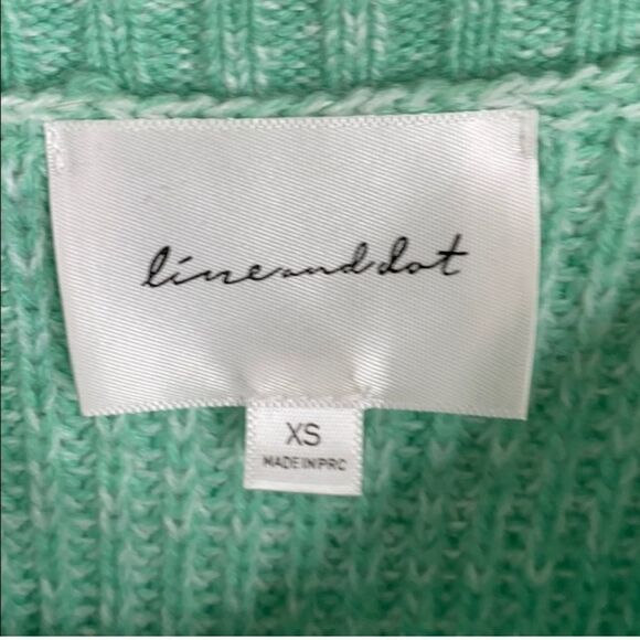 REVOLVE Line and Dot Cropped Delilah Knit Crewneck Sweater Size XS - Picture 10 of 10